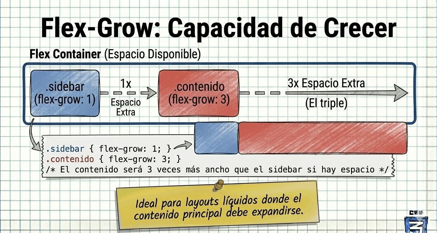 Barra de progreso llenándose según el factor de crecimiento