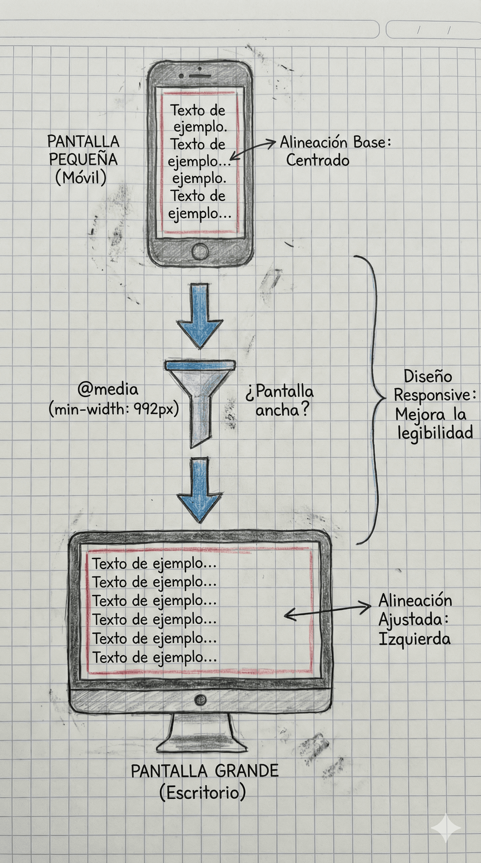 Uso de Media Queries para cambiar alineación de texto