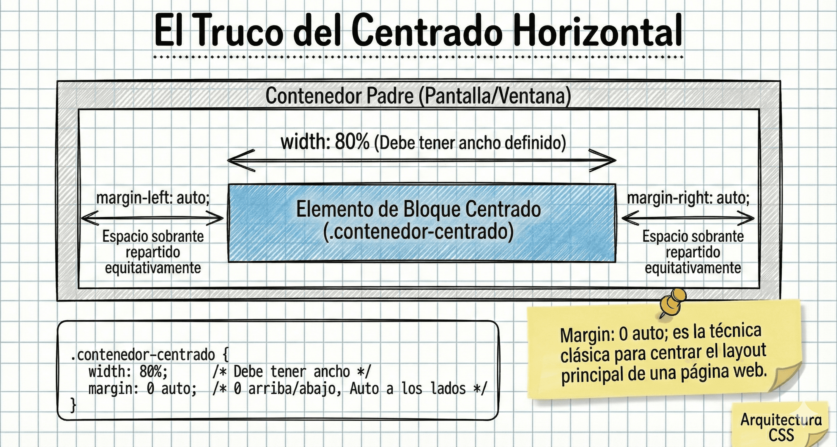Diagrama de bloque centrado con margin auto
