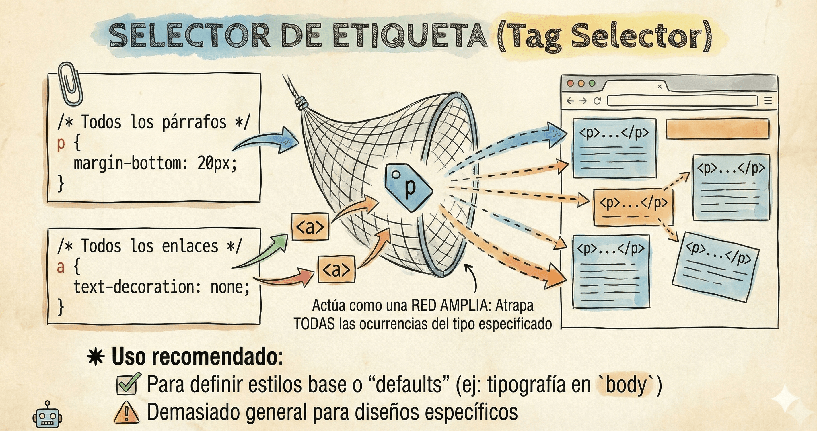 Diagrama de alcance global del selector de etiqueta