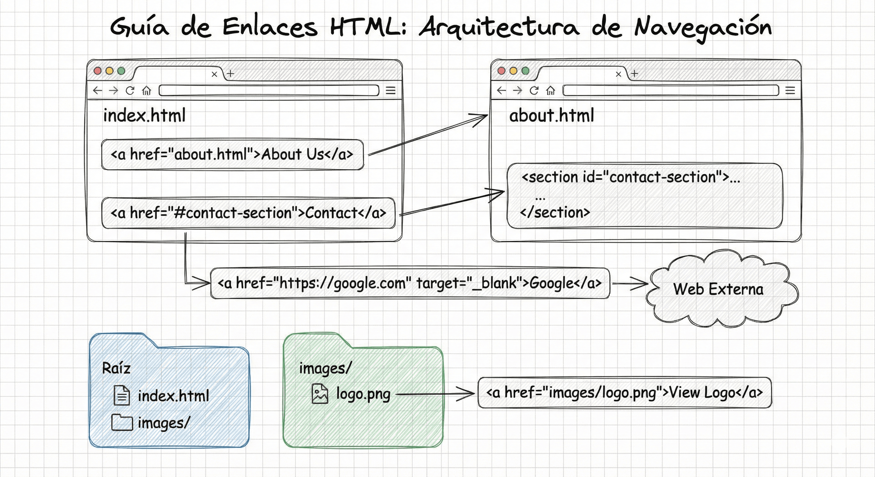 Guía de enlaces HTML