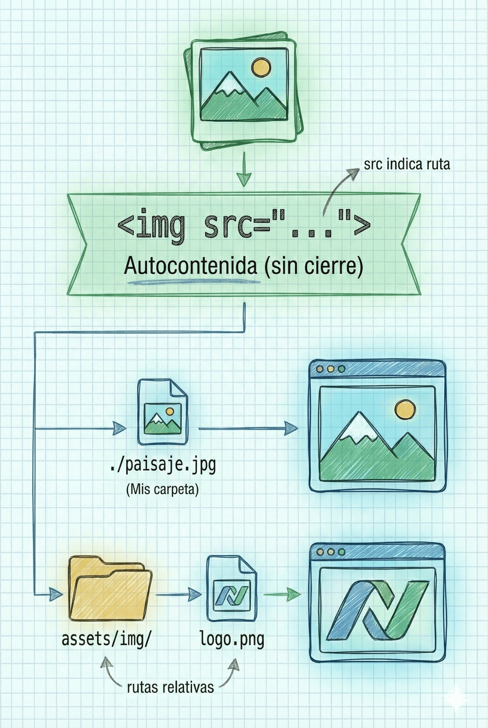 Ejemplo de uso básico de la etiqueta img en HTML