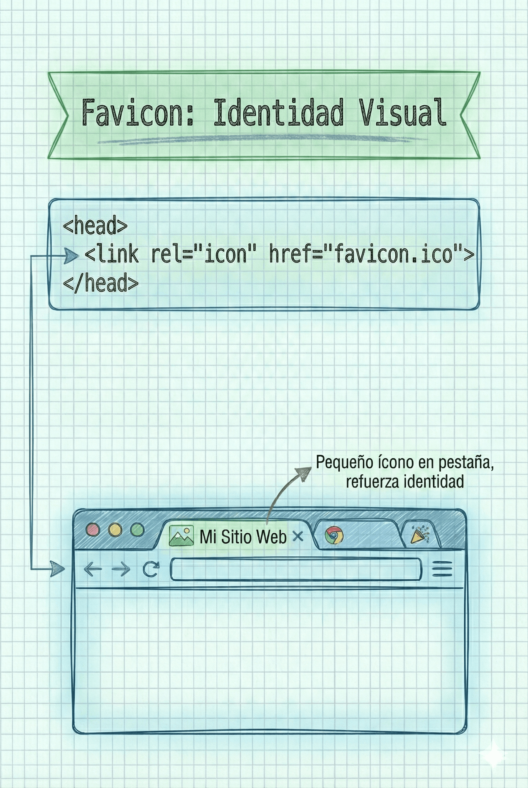 Ejemplo de favicon visible en la pestaña del navegador
