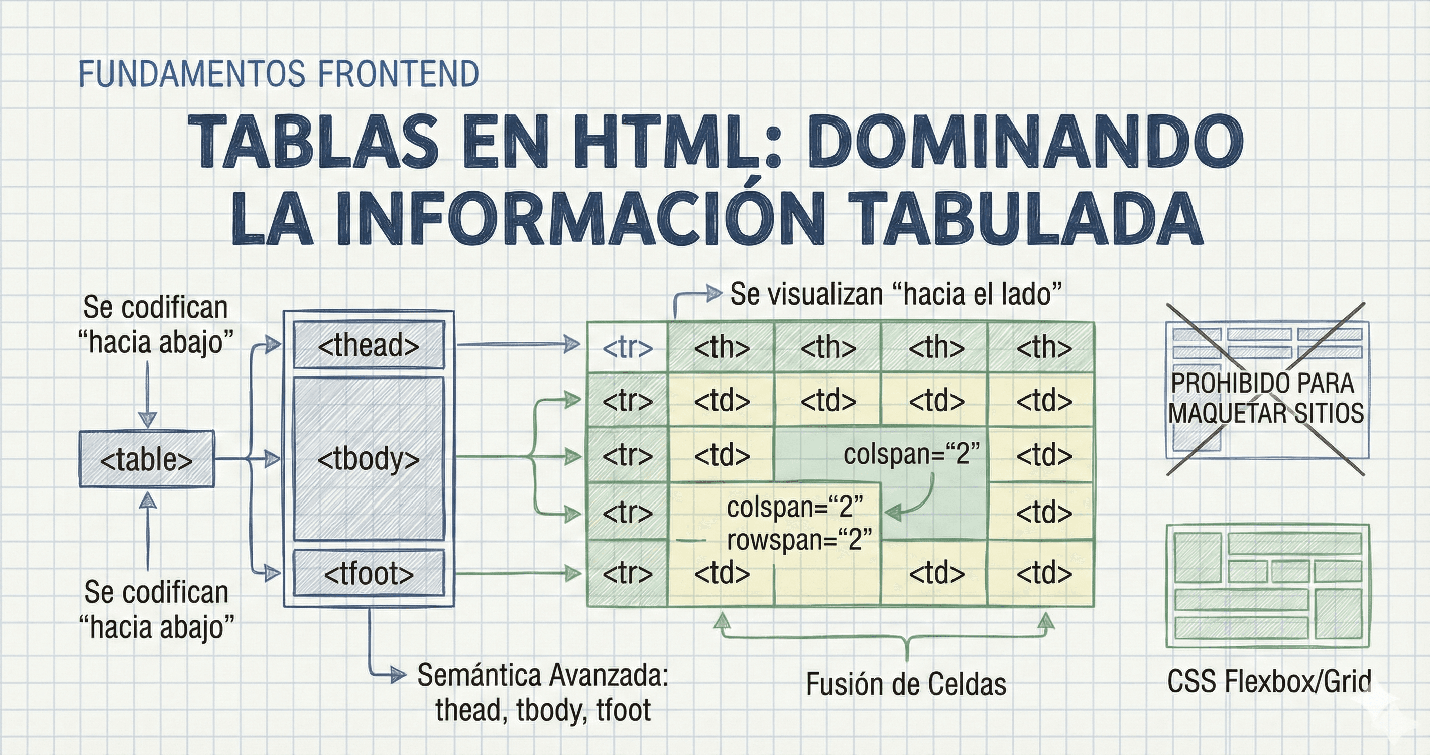 Estructura de tabla HTML moderna